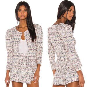 Revolve‎ Song of Style Elma Jacket Tweed Blazer Size Small Rainbow Aimee Song